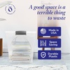 image:imageHOMZ Clear Plastic Storage Bins wLatching Lid 75 Qt Gray Latch 5 PackGray