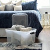image:imageHOMZ Clear Plastic Storage Bins wLatching Lid 75 Qt Gray Latch 5 PackGray