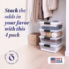image:imageHOMZ Clear Plastic Storage Bins wLatching Lid 75 Qt Gray Latch 5 PackGray