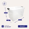 image:imageHOMZ Clear Plastic Storage Bins wLatching Lid 75 Qt Gray Latch 5 PackGray