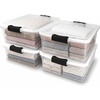 image:imageHOMZ Clear Plastic Storage Bins wLatching Lid 75 Qt Gray Latch 5 PackGray