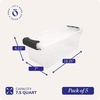 image:imageHOMZ Clear Plastic Storage Bins wLatching Lid 75 Qt Gray Latch 5 PackGray