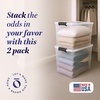 image:imageHOMZ Clear Plastic Storage Bins wLatching Lid 75 Qt Gray Latch 5 PackGray
