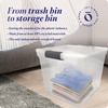 image:imageHOMZ Clear Plastic Storage Bins wLatching Lid 75 Qt Gray Latch 5 PackGray