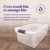 image:imageHOMZ Clear Plastic Storage Bins wLatching Lid 75 Qt Gray Latch 5 PackGray
