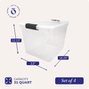 image:imageHOMZ Clear Plastic Storage Bins wLatching Lid 75 Qt Gray Latch 5 PackGray