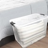 image:imageHOMZ Clear Plastic Storage Bins wLatching Lid 75 Qt Gray Latch 5 PackGray