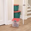 image:imageHOMZ Clear Plastic Storage Bins wLatching Lid 75 Qt Gray Latch 5 PackRed