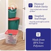 image:imageHOMZ Clear Plastic Storage Bins wLatching Lid 75 Qt Gray Latch 5 PackRed