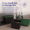image:imageHOMZ Clear Plastic Storage Bins with Lid 30 Gallon Black 2 PackBlack  Green