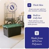 image:imageHOMZ Clear Plastic Storage Bins with Lid 30 Gallon Black 2 PackBlack  Green