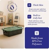 image:imageHOMZ Clear Plastic Storage Bins with Lid 30 Gallon Black 2 PackBlack  Green