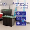 image:imageHOMZ Clear Plastic Storage Bins with Lid 30 Gallon Black 2 PackBlack  Green