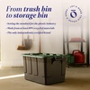 image:imageHOMZ Clear Plastic Storage Bins with Lid 30 Gallon Black 2 PackBlack  Green