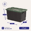 image:imageHOMZ Clear Plastic Storage Bins with Lid 30 Gallon Black 2 PackBlack  Green