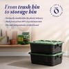 image:imageHOMZ Clear Plastic Storage Bins with Lid 30 Gallon Black 2 PackBlack  Green
