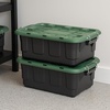 image:imageHOMZ Clear Plastic Storage Bins with Lid 30 Gallon Black 2 PackBlack  Green