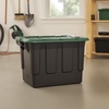 image:imageHOMZ Clear Plastic Storage Bins with Lid 30 Gallon Black 2 PackBlack  Green