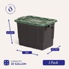 image:imageHOMZ Clear Plastic Storage Bins with Lid 30 Gallon Black 2 PackBlack  Green