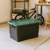image:imageHOMZ Clear Plastic Storage Bins with Lid 30 Gallon Black 2 PackBlack  Green