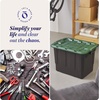 image:imageHOMZ Clear Plastic Storage Bins with Lid 30 Gallon Black 2 PackBlack  Green