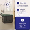image:imageHOMZ Clear Plastic Storage Bins with Lid 30 Gallon Black 2 PackBlack  Green