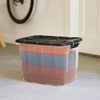 image:imageHOMZ Clear Plastic Storage Bins with Lid 30 Gallon Black 2 PackClear  Black