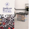 image:imageHOMZ Clear Plastic Storage Bins with Lid 30 Gallon Black 2 PackClear  Black