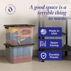 image:imageHOMZ Clear Plastic Storage Bins with Lid 30 Gallon Black 2 PackClear  Black
