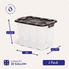 image:imageHOMZ Clear Plastic Storage Bins with Lid 30 Gallon Black 2 PackClear  Black