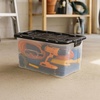 image:imageHOMZ Clear Plastic Storage Bins with Lid 30 Gallon Black 2 PackClear  Black