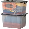 image:imageHOMZ Clear Plastic Storage Bins with Lid 30 Gallon Black 2 PackClear  Black