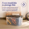 image:imageHOMZ Clear Plastic Storage Bins with Lid 30 Gallon Black 2 PackClear  Black
