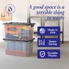 image:imageHOMZ Clear Plastic Storage Bins with Lid 30 Gallon Black 2 PackClear  Black
