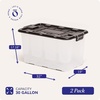 image:imageHOMZ Clear Plastic Storage Bins with Lid 30 Gallon Black 2 PackClear  Black