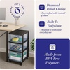 image:imageHOMZ Drawer Tower 3Tier Storage Cart with Removable Wheels Purple FrameBlack