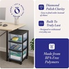 image:imageHOMZ Drawer Tower 3Tier Storage Cart with Removable Wheels Purple FrameBlack
