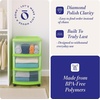image:imageHOMZ Drawer Tower 3Tier Storage Cart with Removable Wheels Purple FrameBold Lime