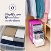 image:imageHOMZ Drawer Tower 3Tier Storage Cart with Removable Wheels Purple FramePurple