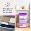 image:imageHOMZ Drawer Tower 3Tier Storage Cart with Removable Wheels Purple FramePurple