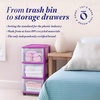 image:imageHOMZ Drawer Tower 3Tier Storage Cart with Removable Wheels Purple FramePurple