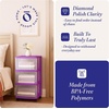 image:imageHOMZ Drawer Tower 3Tier Storage Cart with Removable Wheels Purple FramePurple