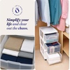 image:imageHOMZ Drawer Tower 3Tier Storage Cart with Removable Wheels Purple FrameWhite