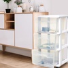 image:imageHOMZ Drawer Tower 3Tier Storage Cart with Removable Wheels Purple FrameWhite