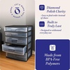 image:imageHOMZ Drawer Tower 3Tier Storage Cart with Removable Wheels White FrameBlack Frame