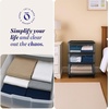 image:imageHOMZ Drawer Tower 3Tier Storage Cart with Removable Wheels White FrameBlack Frame