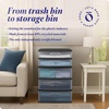 image:imageHOMZ Drawer Tower 3Tier Storage Cart with Removable Wheels White FrameBlack Frame