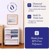 image:imageHOMZ Drawer Tower 3Tier Storage Cart with Removable Wheels White FrameWhite Frame