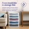 image:imageHOMZ Drawer Tower 3Tier Storage Cart with Removable Wheels White FrameWhite Frame