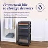 image:imageHOMZ Drawer Tower 4Tier Storage Cart with Removable Wheels Black FrameAll Black